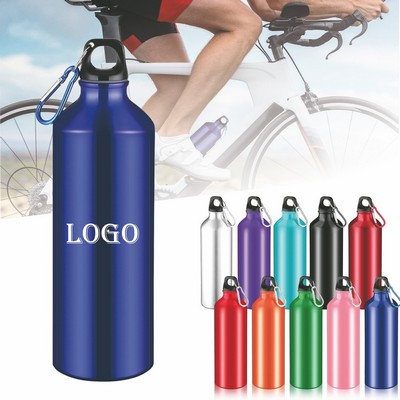 20 Oz. Sporty Aluminum Water Bottle w/ Carabiner